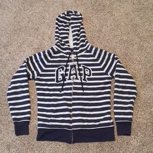 Woman’s GAP - Navy and White zip up sweatshirt! 😊